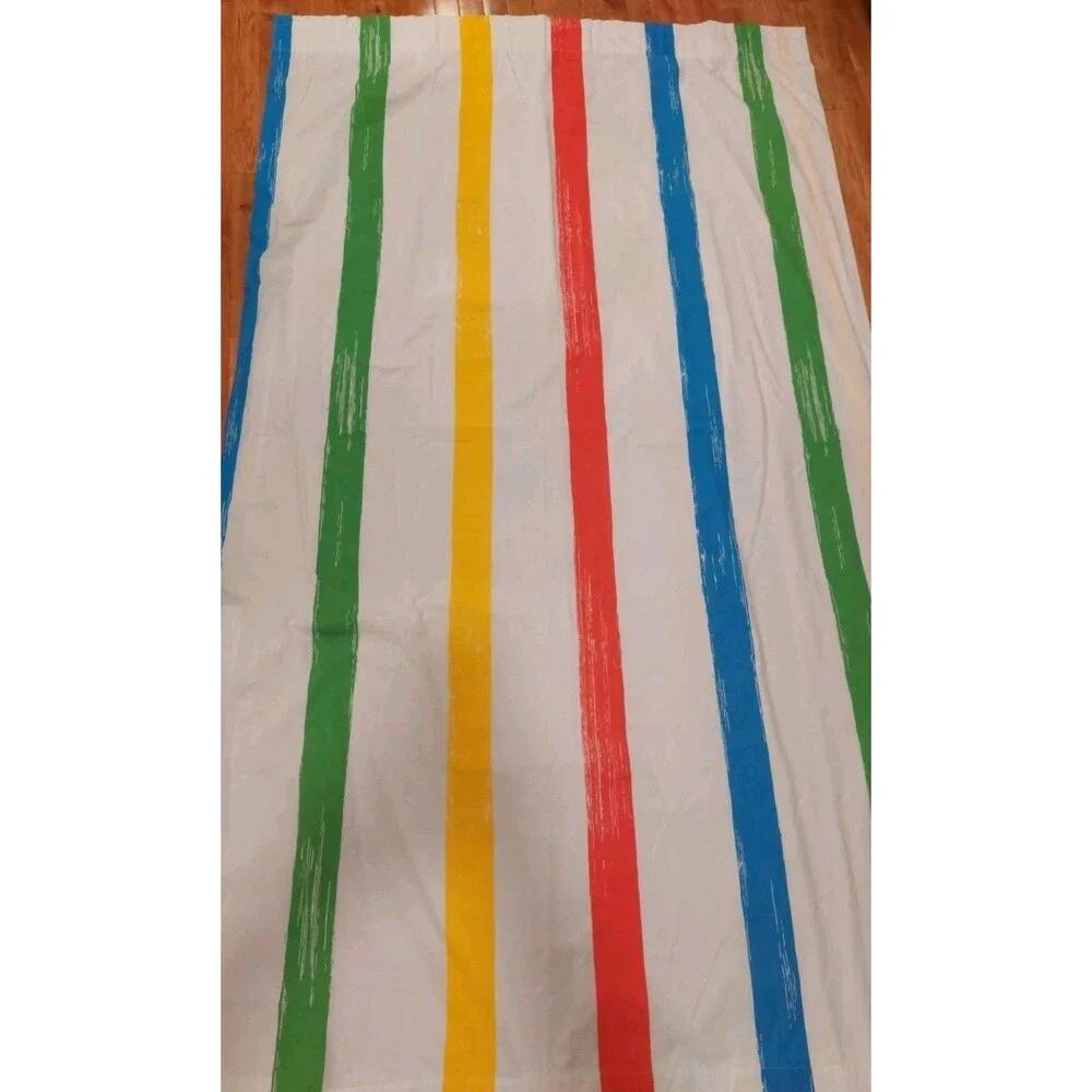 Vintage 1970s Marimekko Curtain Panel by Dan River Paint Brush Stripe 48